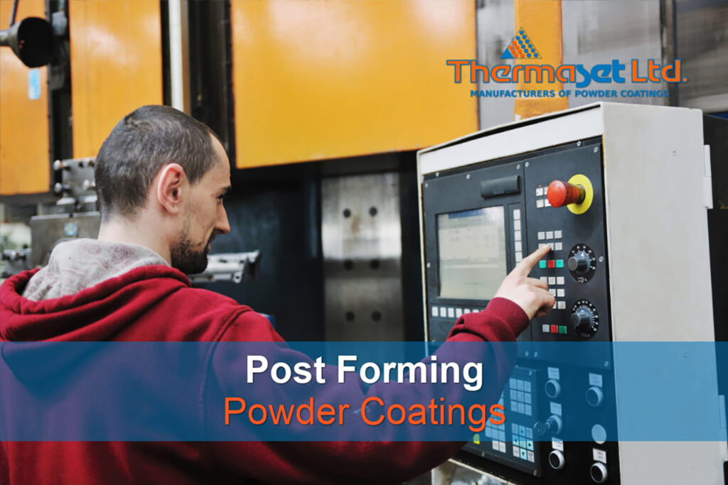 Highly flexible post forming powder coatings designed for both interior and exterior use.
